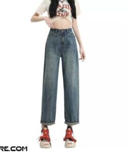 Quần Jeans Dáng Baggy Chất Vải Mềm Mịn Lên Form Đẹp